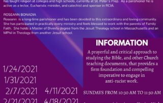 scripture-based racial justice flyer