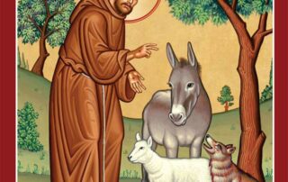 Photo of St. Francis of Assisi with animals
