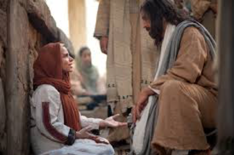 Jesus speaking with woman